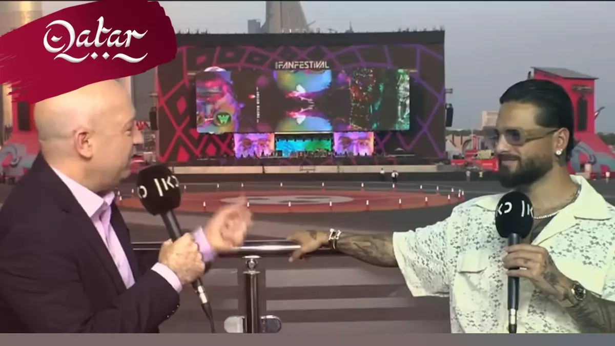 Maluma abandona entrevista en Qatar 2022, fue cuestionado por su participación