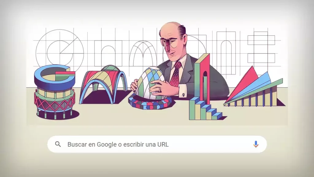 Doodle dedicado a Enrique Mora, arquitecto mexicano