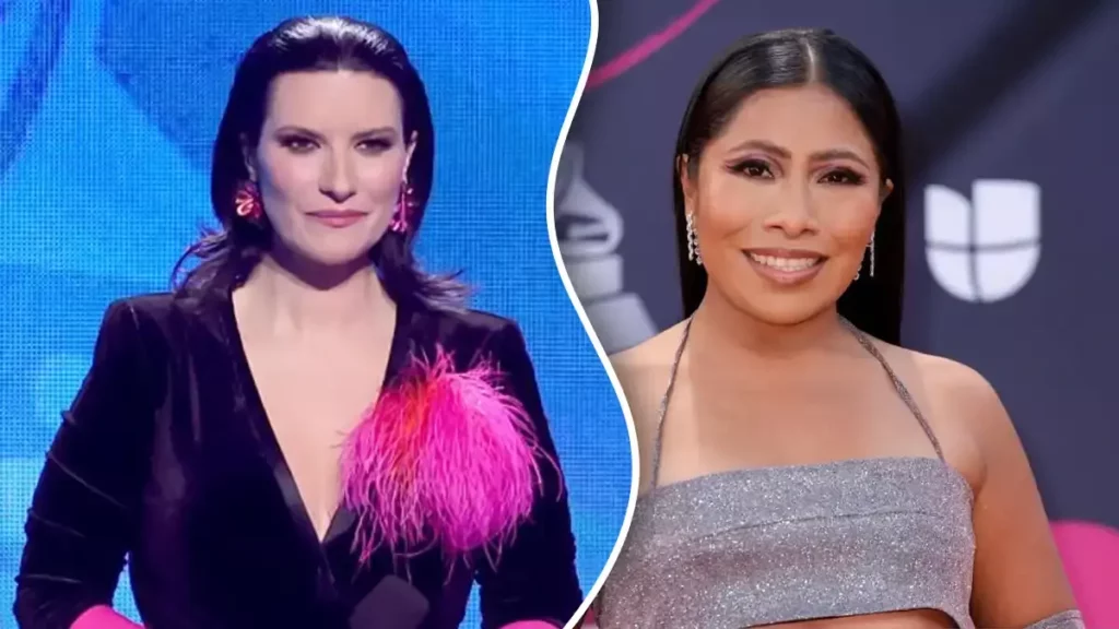 Critican a Laura Pausini por utilizar filtro en su foto con Yalitza Aparicio