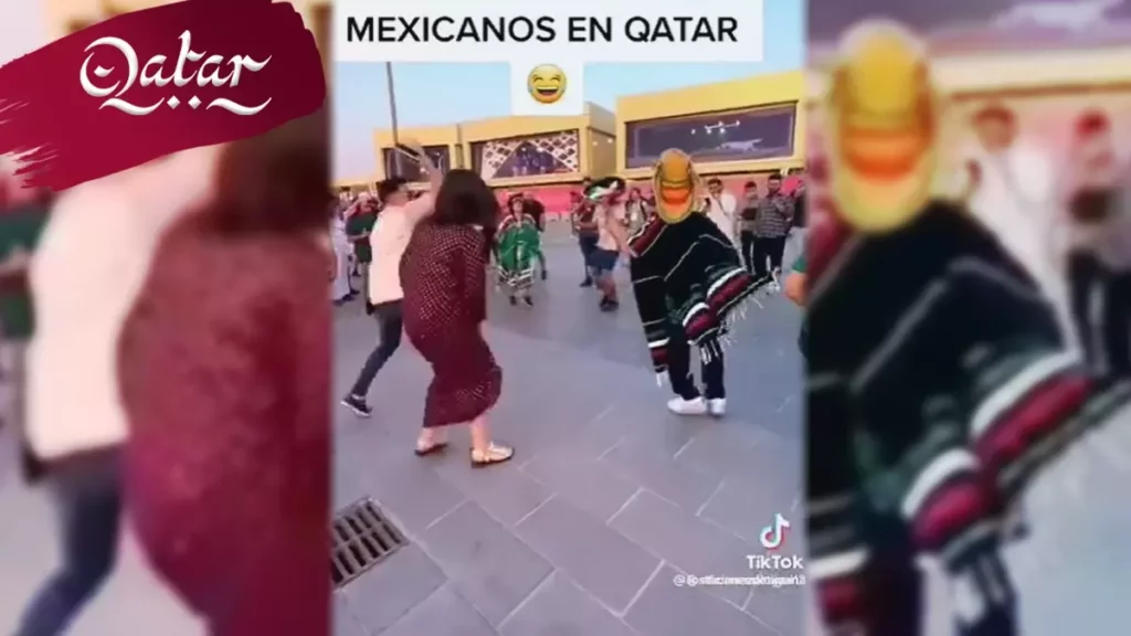Mexicanos ambientan calles en Qatar; bailan 'El Tucanazo' y 'La Boda del Huitlacoche'