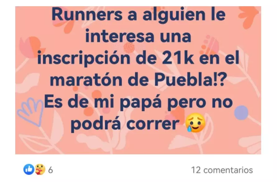 Runners vendiendo sus folios para el Maratón de Puebla 2022