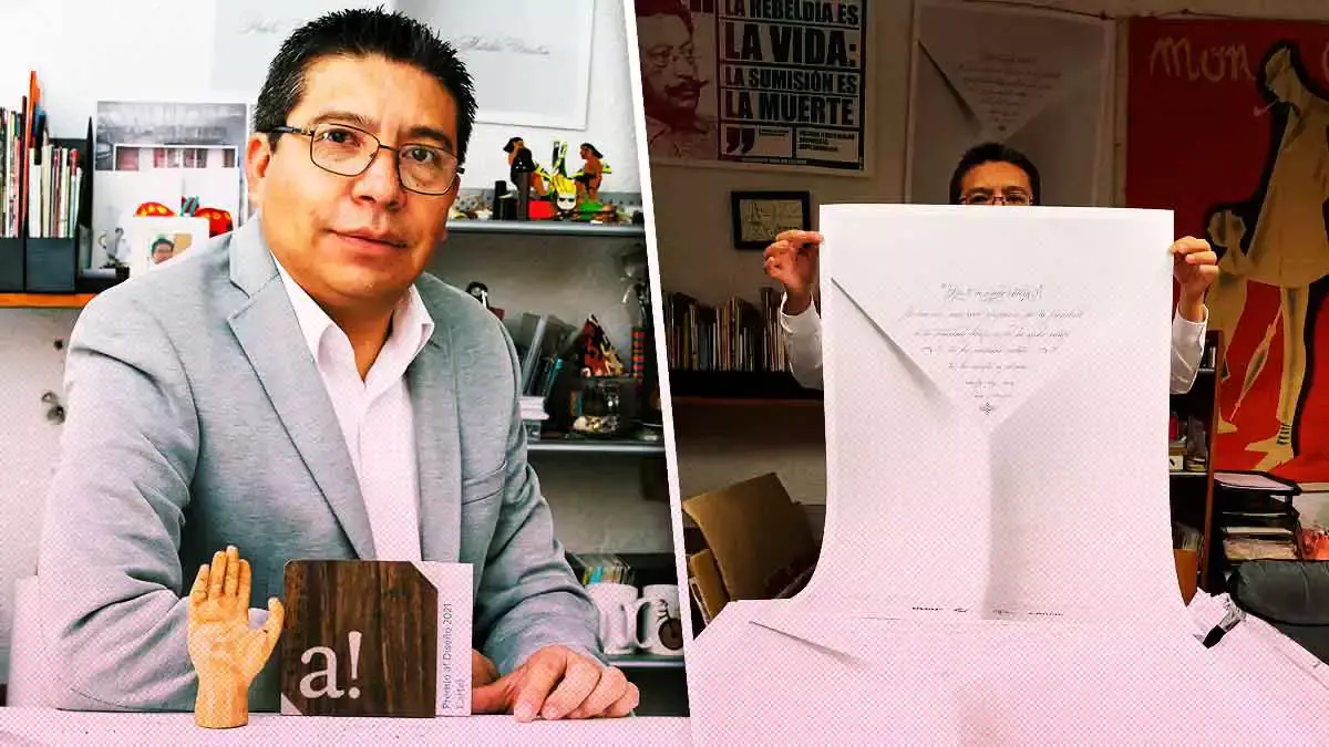Gana académico BUAP primer lugar del Premio a! Diseño 2021, en la categoría Cartel Profesional