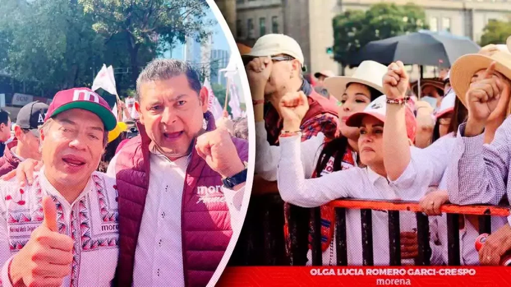 Poblanos usaron marcha de Morena a favor de AMLO para promocionarse