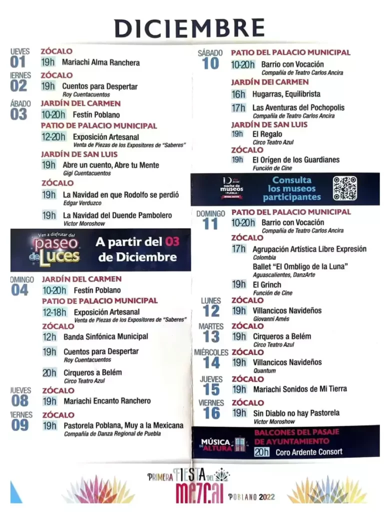 ¿Listo para celebrar la Navidad? Estos eventos habrá en Puebla Capital