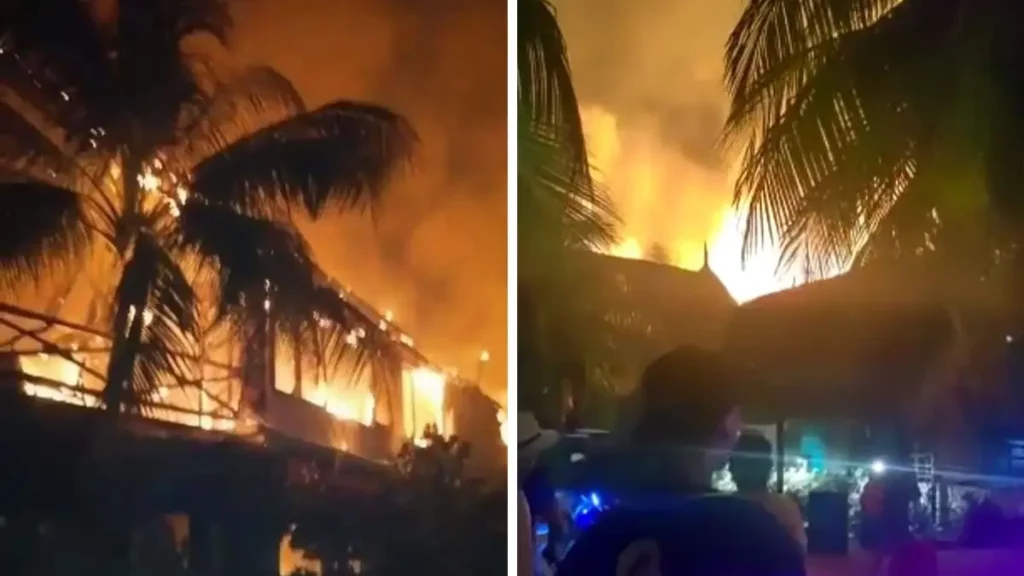 Incendio en Holbox, QRoo, afecta a hotel de la zona; hay una herida.