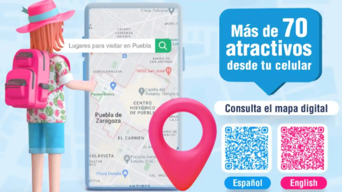 Secretaría de Economía y Turismo lanza mapa virtual con diversos atractivos de Puebla