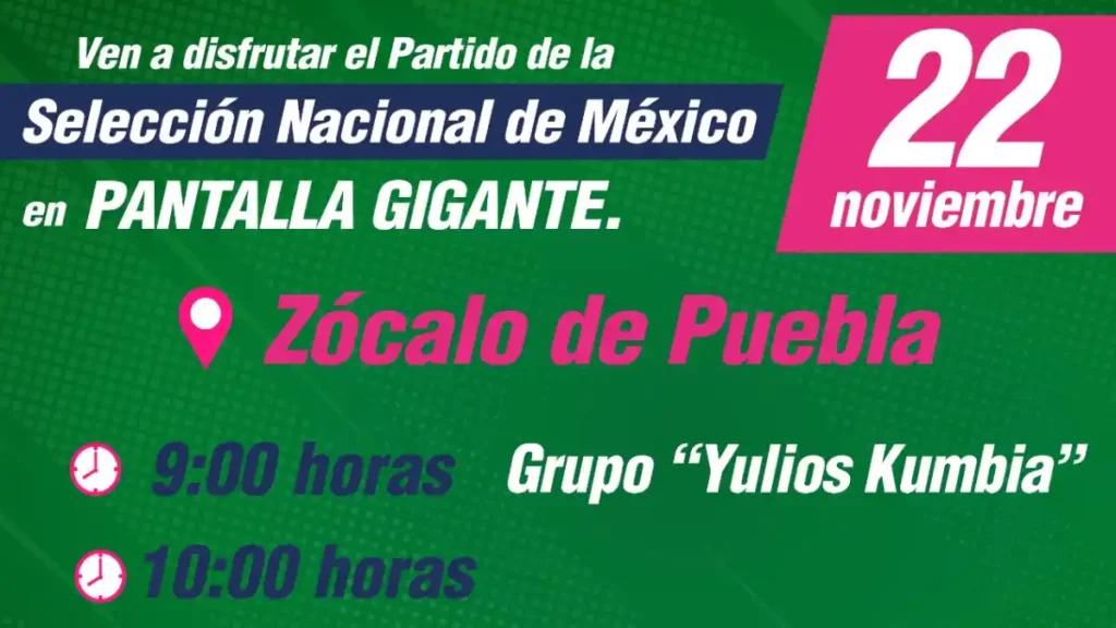 Ayuntamiento de Puebla convoca a apoyar a la Selección Mexicana