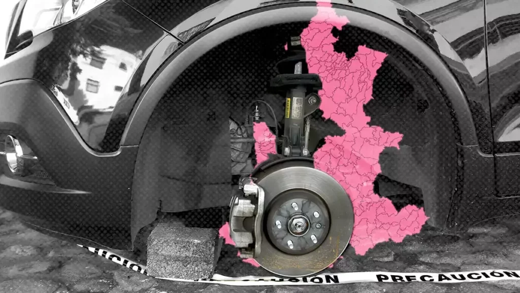 Estas son las zonas de Puebla capital donde más robo de autopartes se registra.