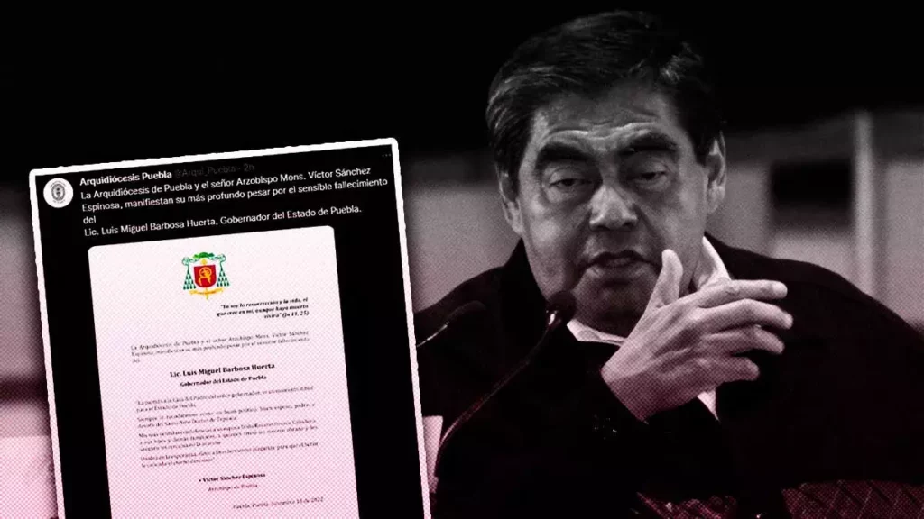 Arquidiócesis de Puebla lamenta fallecimiento del gobernador Miguel Barbosa