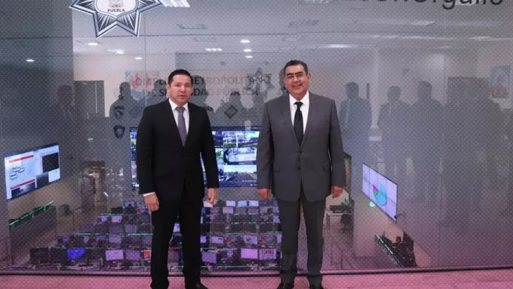 Sergio Salomón se reúne con el secretario de Seguridad Pública de Puebla