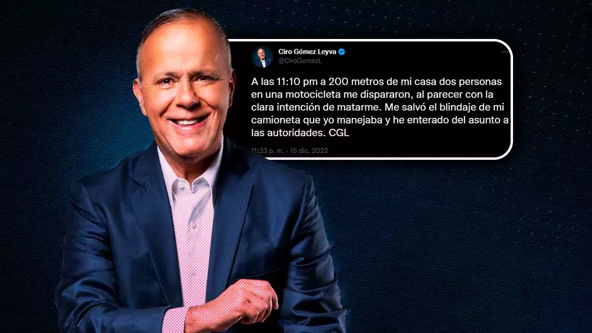 El periodista Ciro Gómez Leyva fue atacado a balazos en CDMX