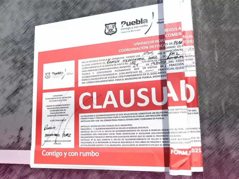 Proponen que Normatividad de Puebla pueda revocar licencias de funcionamiento a establecimientos.