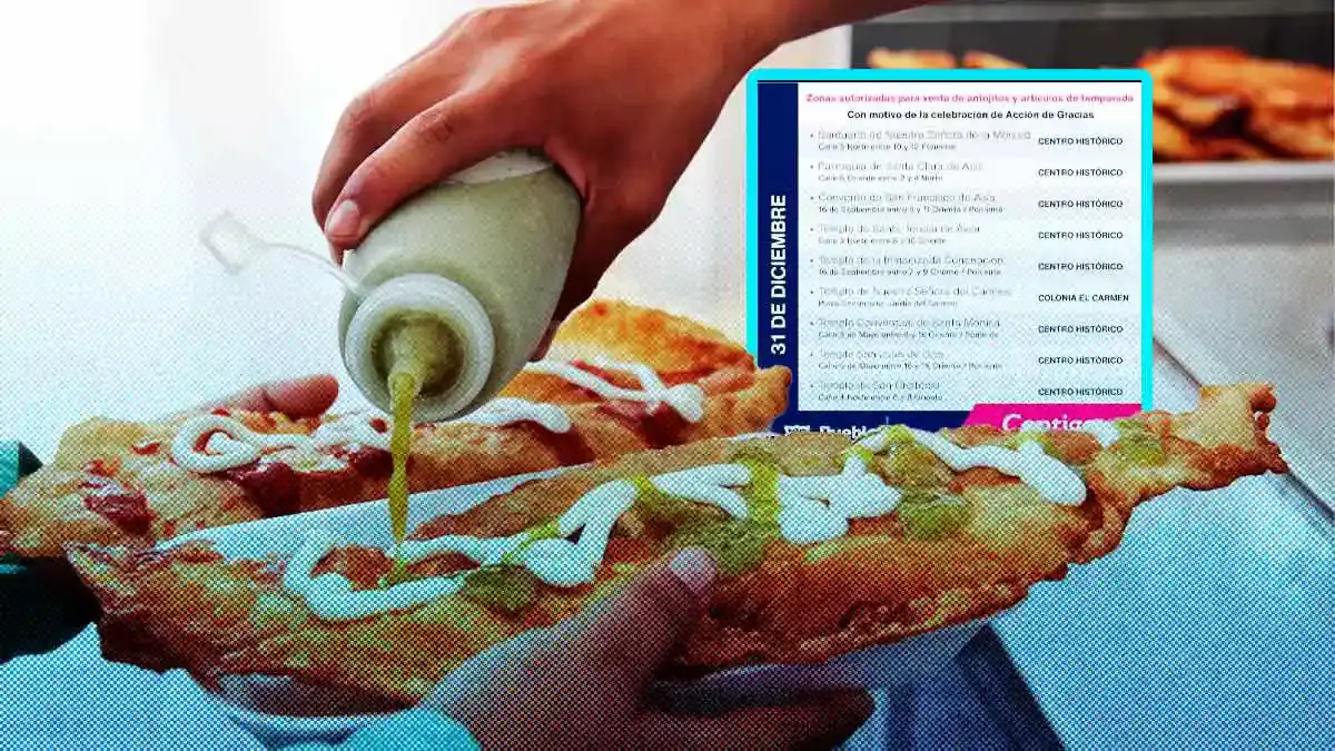 Habrá venta de antojitos el 31 de diciembre en estos lugares de Puebla