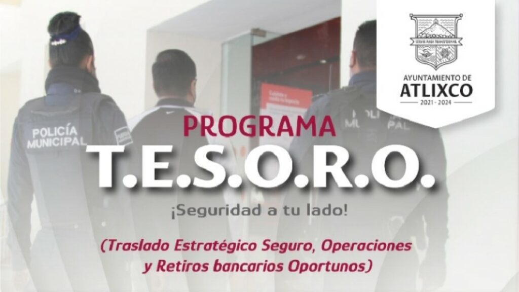 Seguridad Pública de Atlixco brinda acompañamiento bancario gratuito.