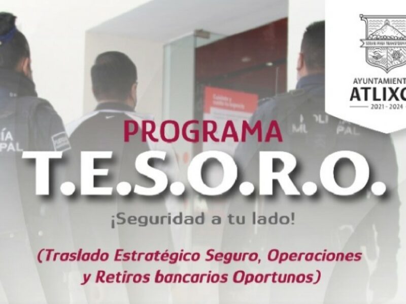 Seguridad Pública de Atlixco brinda acompañamiento bancario gratuito.