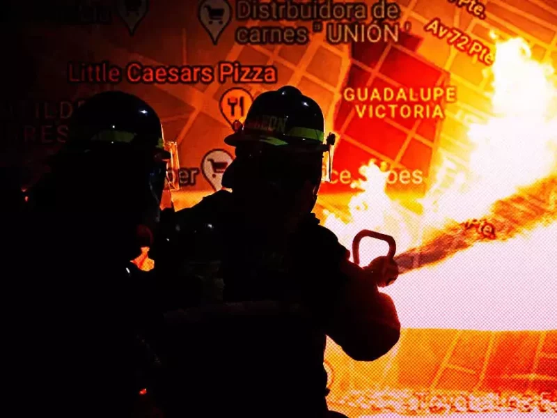 Se registró incendio en casa habitación de la colonia Guadalupe Victoria en Puebla