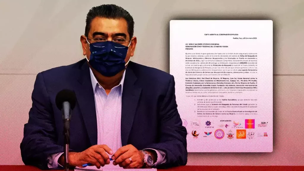 Colectiva piden a Sergio Salomón acciones contra desaparición de mujeres en Puebla