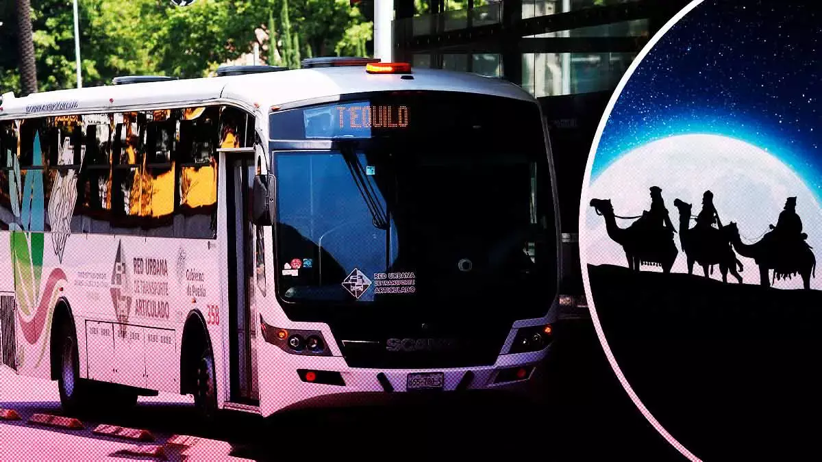 Por Reyes Magos, RUTA operará hasta la 1 de la mañana del 6 de enero