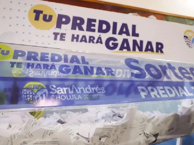 Realiza ayuntamiento de San Andrés Cholula sorteo predial 2022