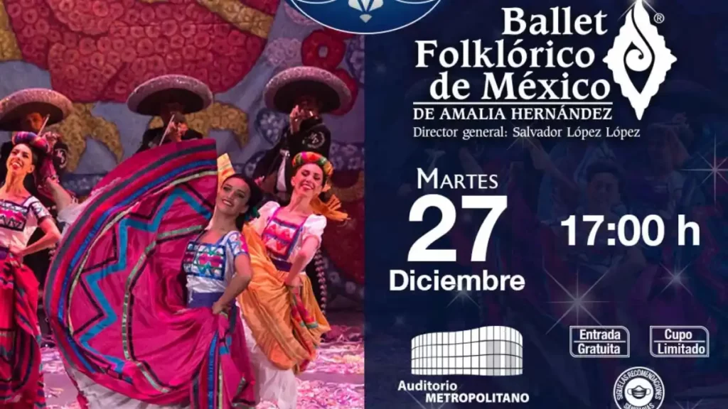 Ayuntamiento de Puebla invita a cerrar el año disfrutando del gran ballet folklórico de México