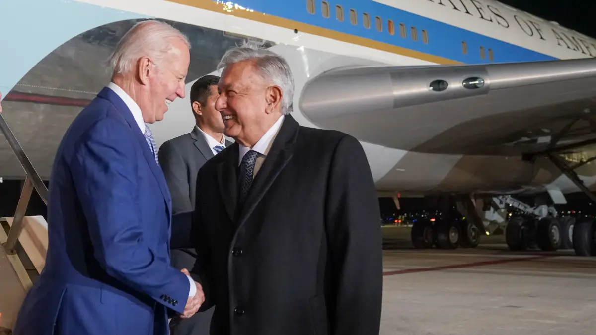 AMLO recibe a Biden para la Cumbre de Líderes de América del Norte.