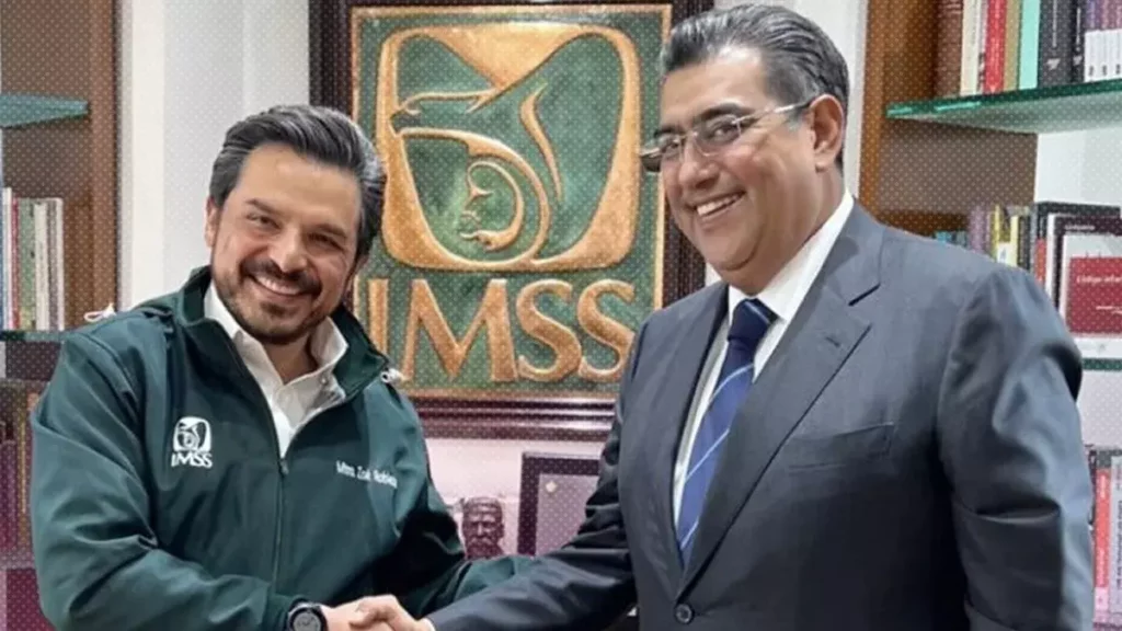Sergio Salomón Céspedes sostiene reunión con Zoé Robledo; continúan proyectos de hospitales.