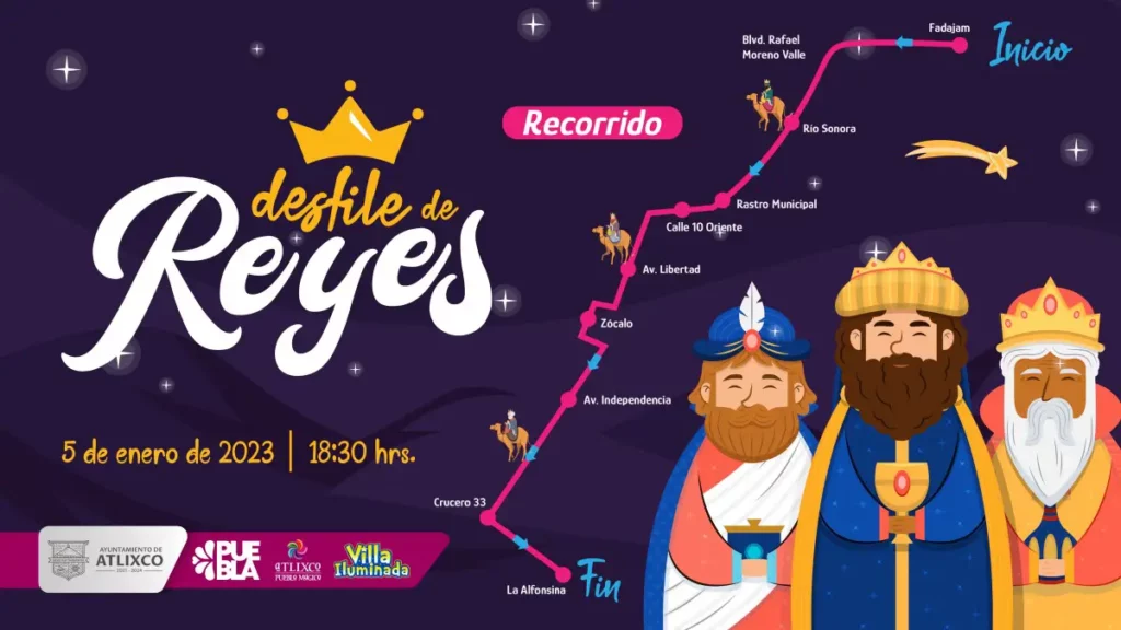 Ayuntamiento de Atlixco prepara sorpresas para la llegada de los Reyes Magos.