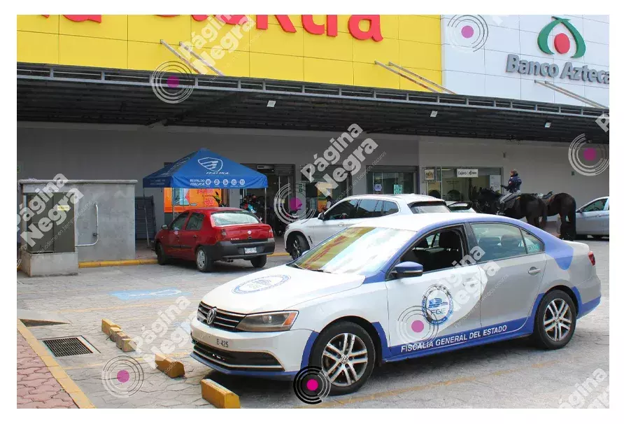 Delincuentes asaltaron una tienda Elektra, en San Andrés Cholula.