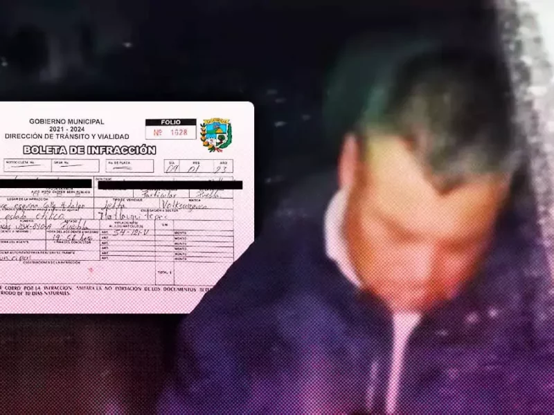 Por manejar borracho y provocar percance vial dan de baja a funcionario de Tlatlauquitepec