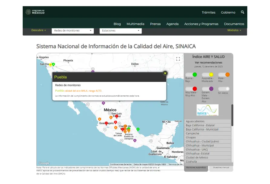 Así estará el clima en Puebla este viernes 13 de enero de 2023