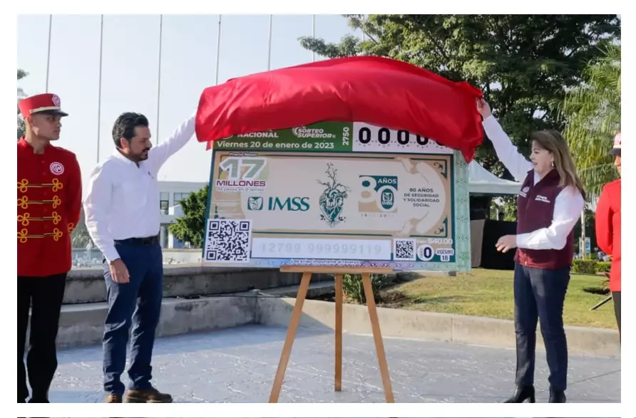 Lotería Nacional celebra el 80 aniversario del IMSS con billete conmemorativo