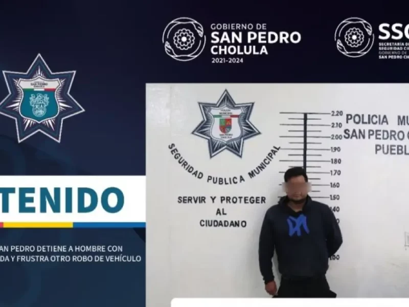 Policía de San Pedro detiene a hombre con camioneta robada y frustra otro robo de vehículo.