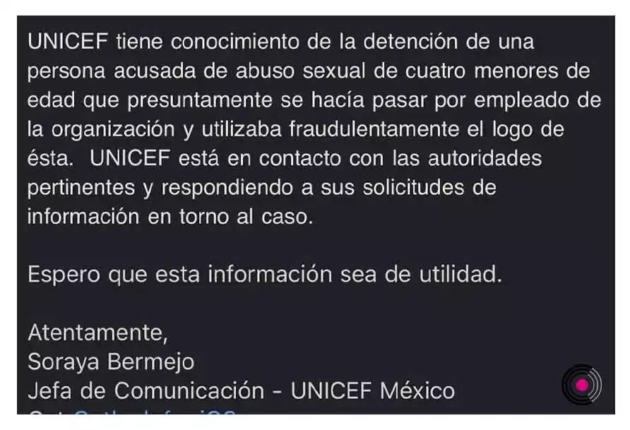 UNICEF procederá por fraude contra reclutador del Club Puebla por uso de su logotipo