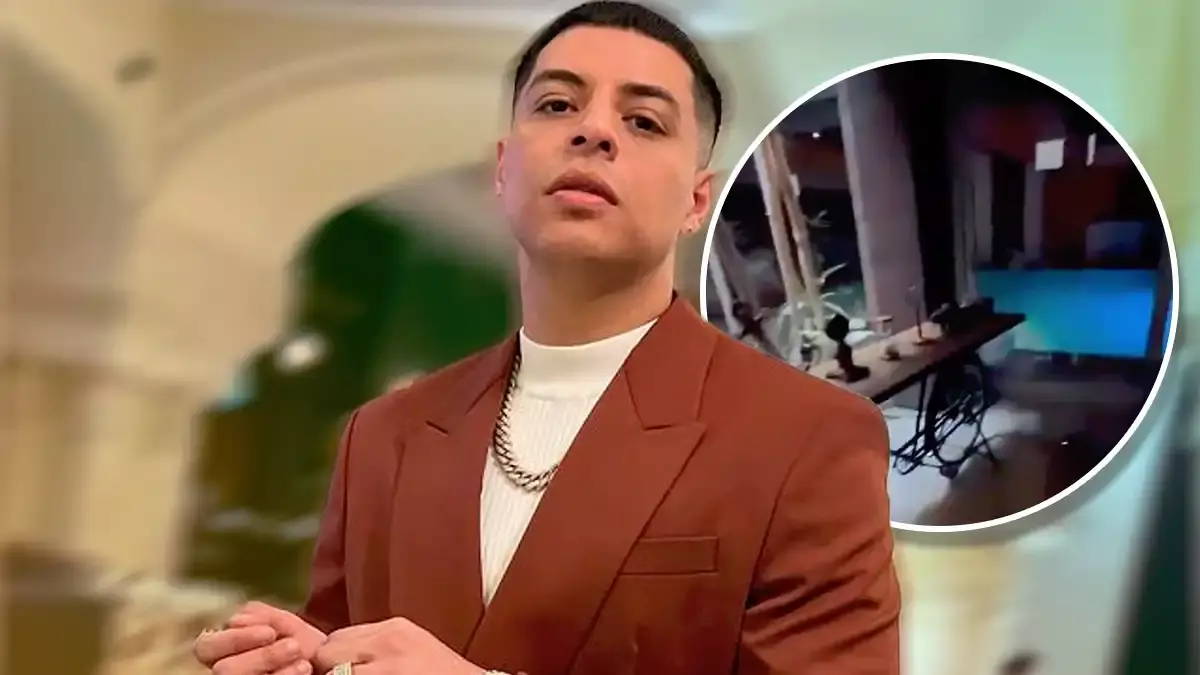 La casa de Eduin Caz de Grupo Firme se inundó y esta fue su reacción.