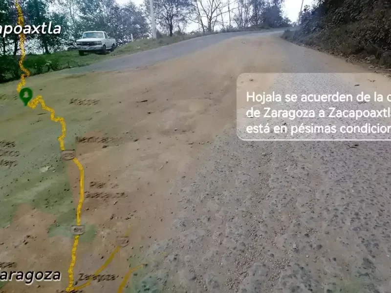 Piden reparar la carretera estatal Zacapoaxtla-Acuaco llena de baches.