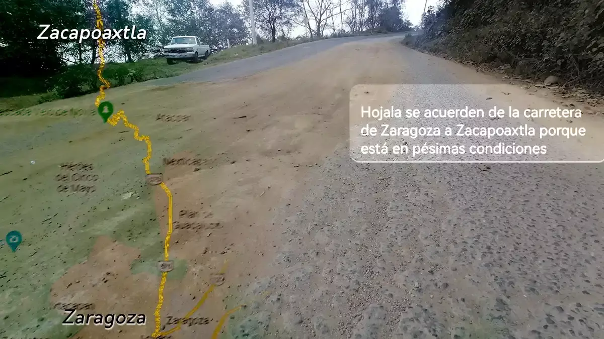 Piden reparar la carretera estatal Zacapoaxtla-Acuaco llena de baches.