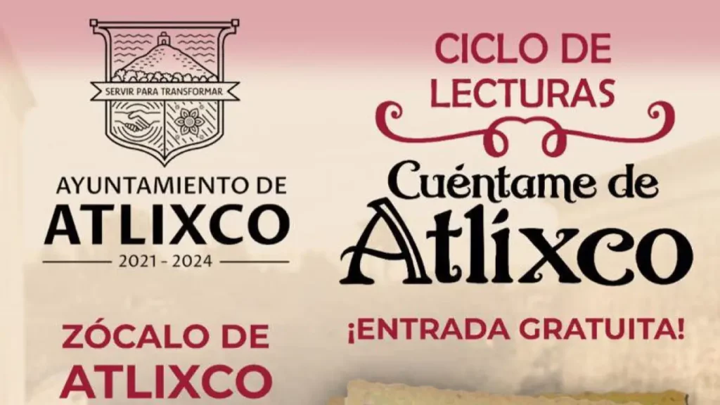 Ariadna Ayala anuncia ciclo de lectura "Cuéntame de Atlixco" con Mario Iván Martínez.