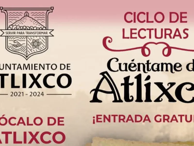 Ariadna Ayala anuncia ciclo de lectura "Cuéntame de Atlixco" con Mario Iván Martínez.