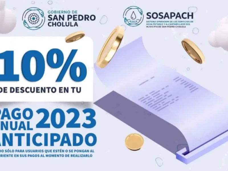 Descuento del 10% en el pago anual anticipado, anuncia el Sosapach.