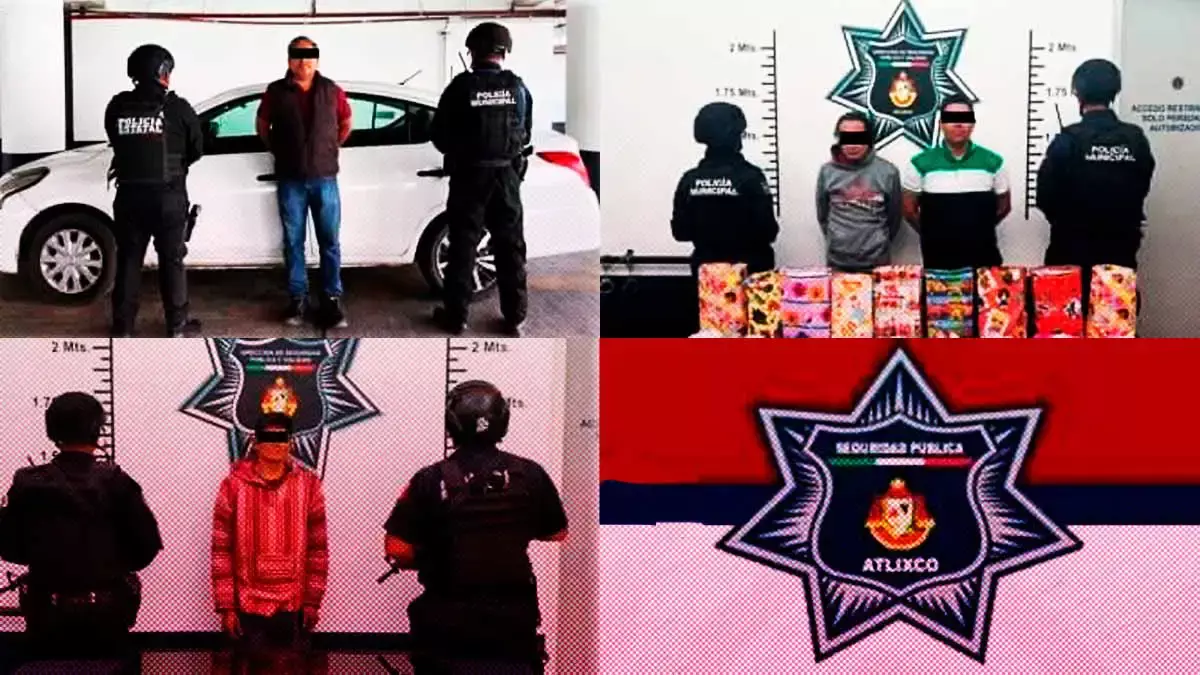 En Atlixco detuvieron a cuatro sujetos por diversos delitos