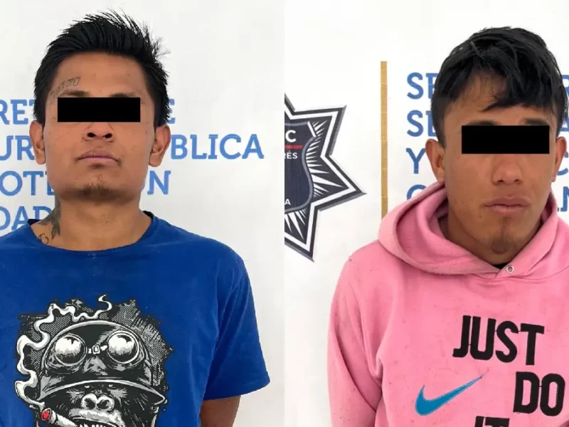 Detiene policía de San Andrés Cholula a dos presuntos responsables de robo a transeúnte