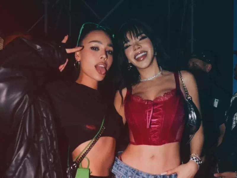 Captan a Danna Paola y Kenia Os juntas, te contamos que hacían las divas reunidas