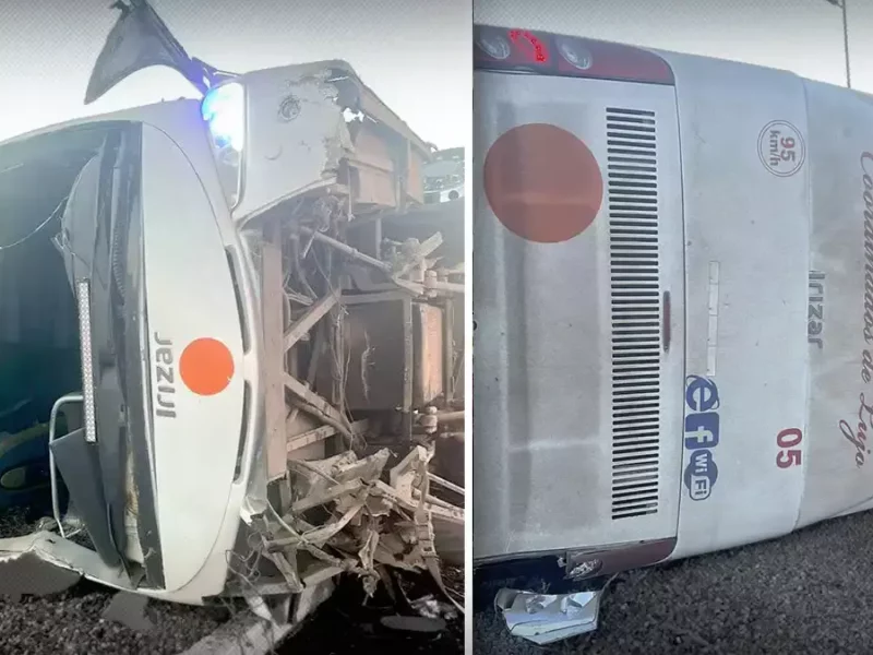 Accidente de camión deja tres muertos y 21 heridos en la México-Puebla.