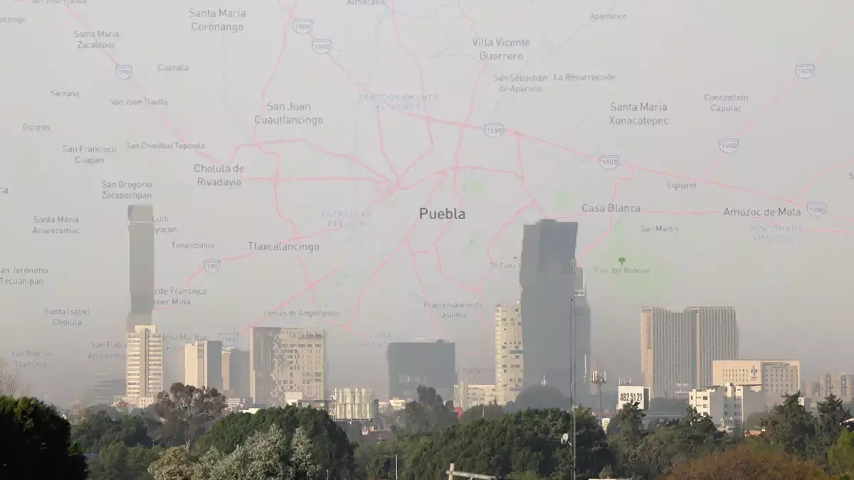 Estas son las zonas de la Ciudad de Puebla con mala calidad de aire