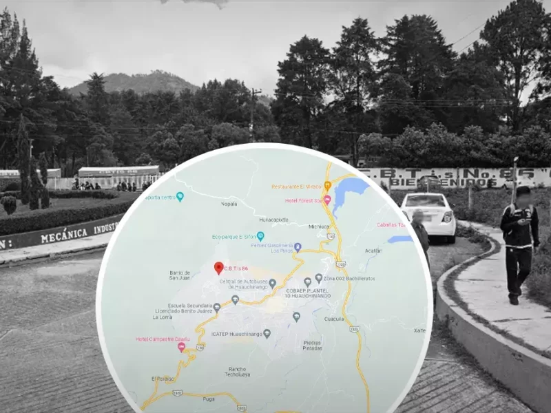 Evacúan Cbtis de Huauchinango por reporte de alumno que entró armado