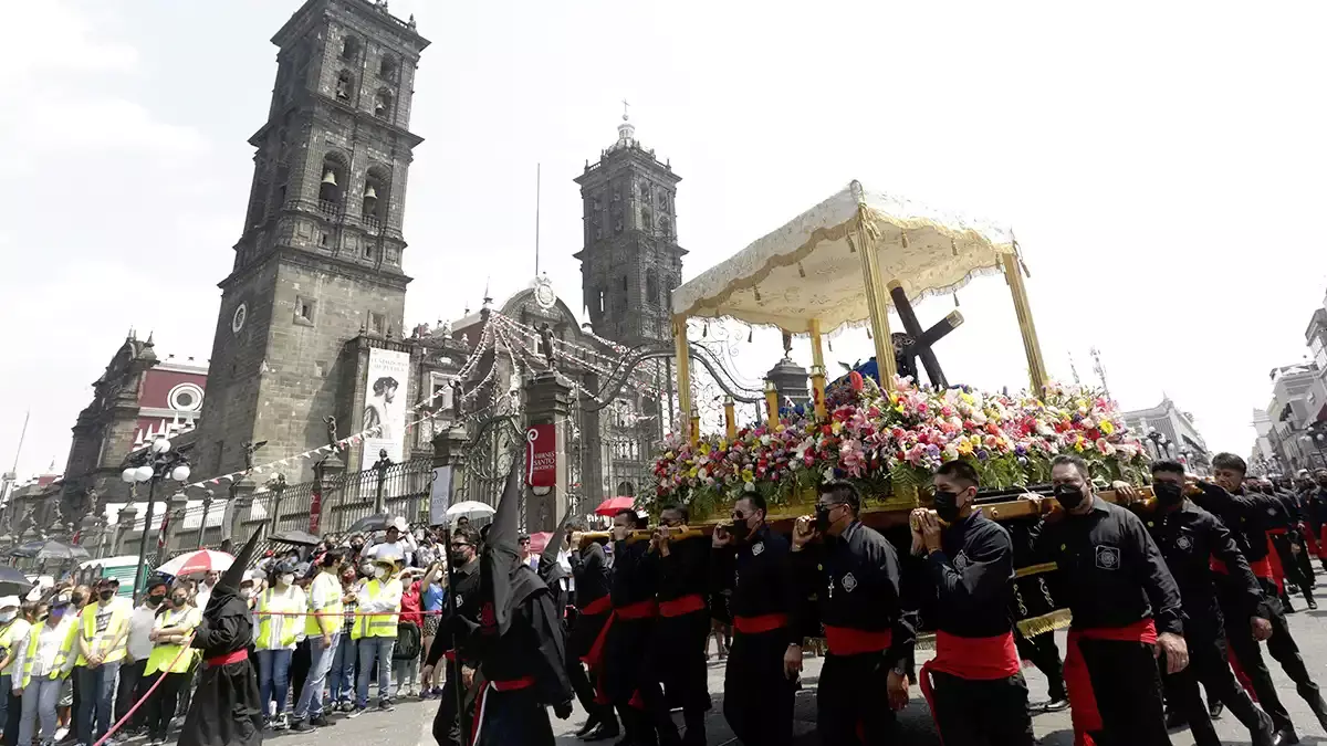 Promocionarán a nivel internacional, procesión del Viernes Santo en Puebla.