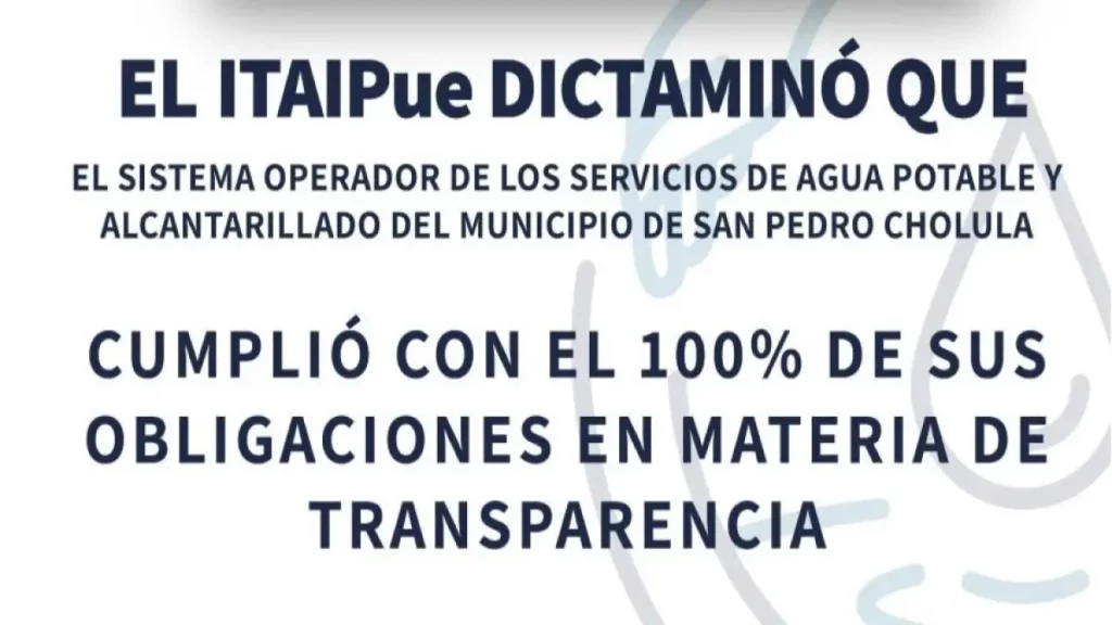 Cumplió Sosapach con el 100% de sus obligaciones en transparencia: Itaipue.