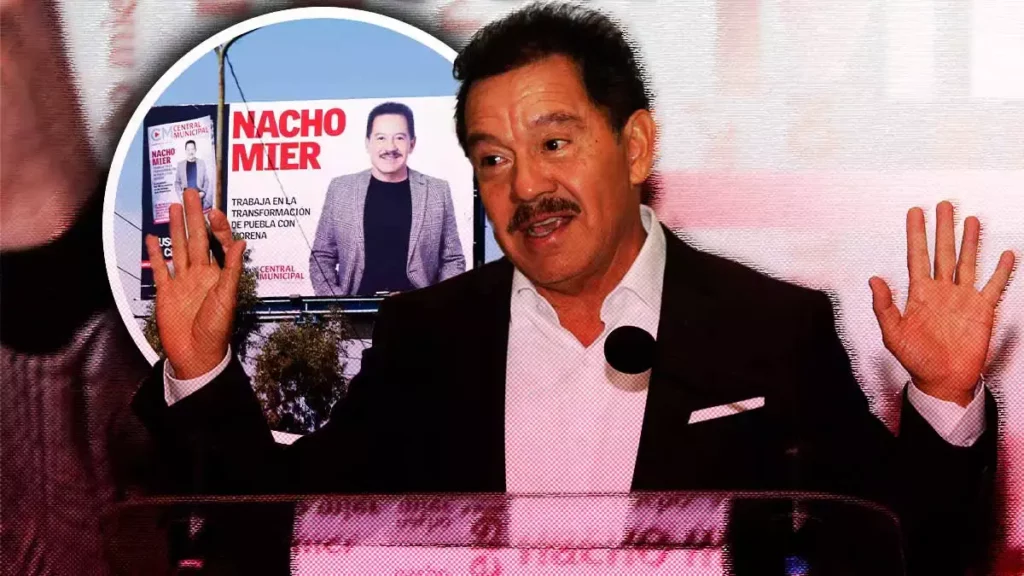 Nacho Mier niega colocación de espectaculares en Puebla capital
