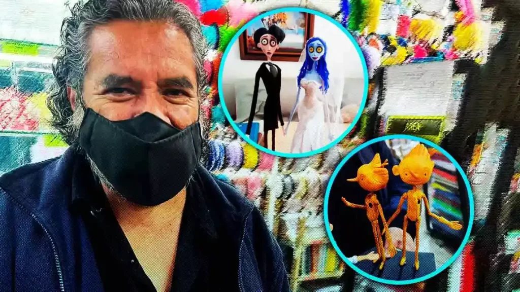 Alejandro, es el artesano de Puebla que elabora figuras de Pinocho