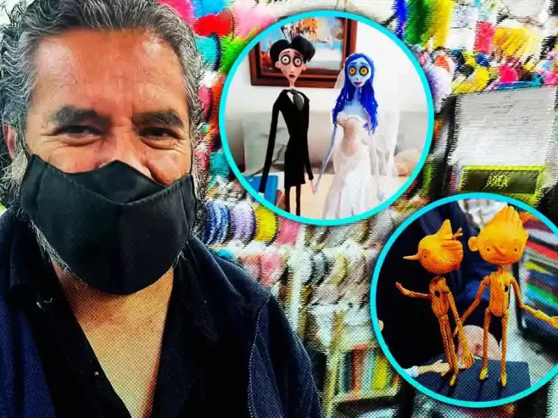 Alejandro, es el artesano de Puebla que elabora figuras de Pinocho